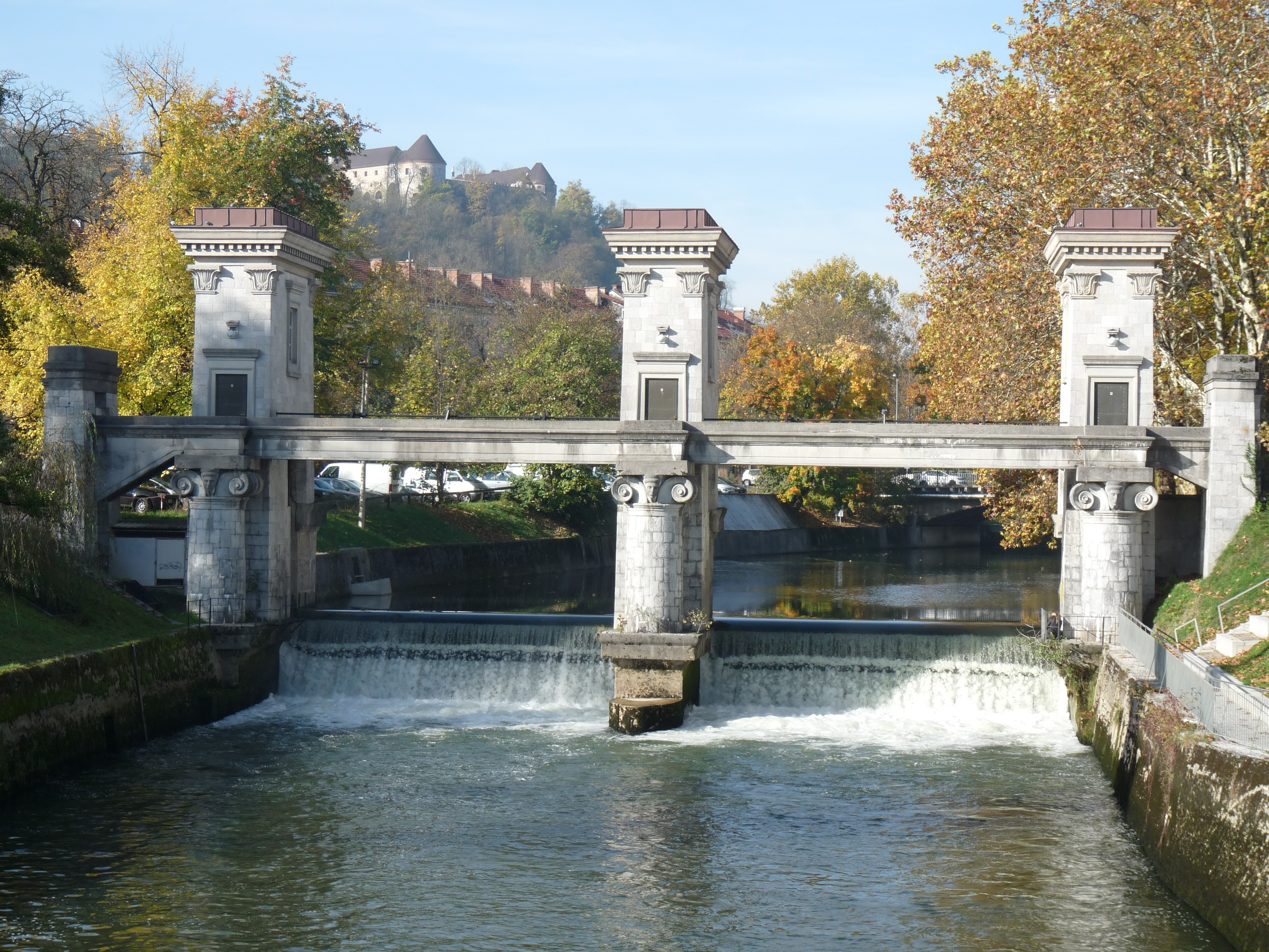 Sluice gates on the River Ljubljanica, designed by Joze Plecnik