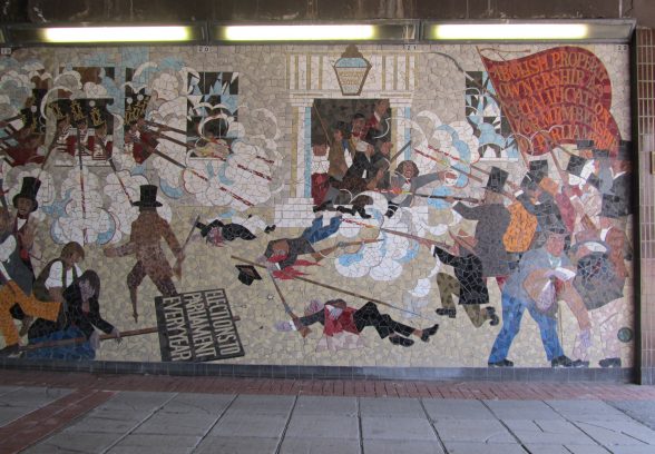 Mural depicts chartist movement a bloody battle