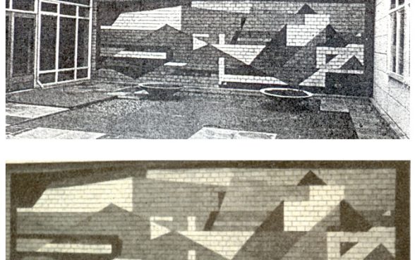 Copy print of a Dorothy Annan mural at Tuxford School, Nottinghamshire. Destroyed in the 1990s