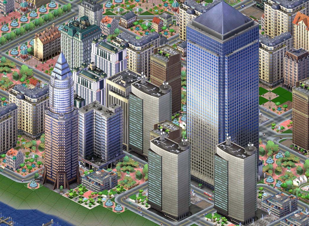London in SimCity 3000. Screenshot by SimCityHawk.