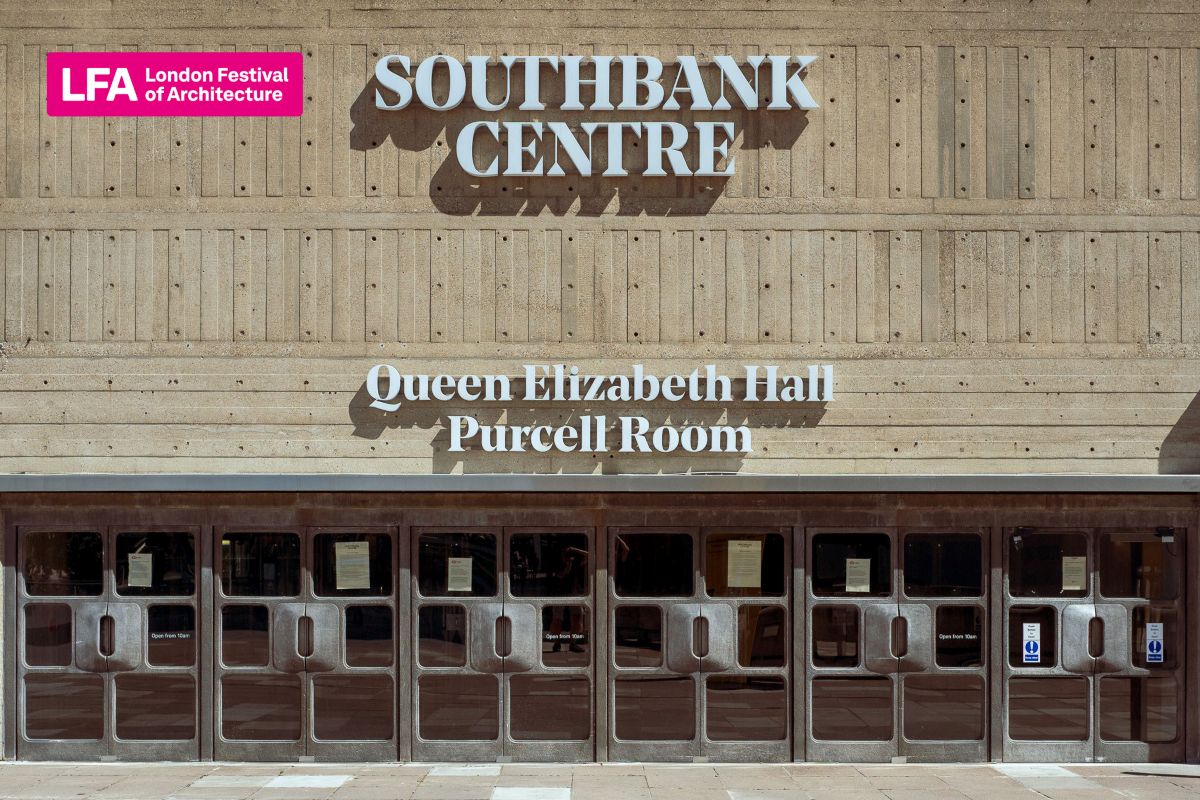 Entrance to the newly Grade II listed Southbank Centre, Queen Elizabeth Hall and Purcell Room. Photo Andrew Eberlin.
