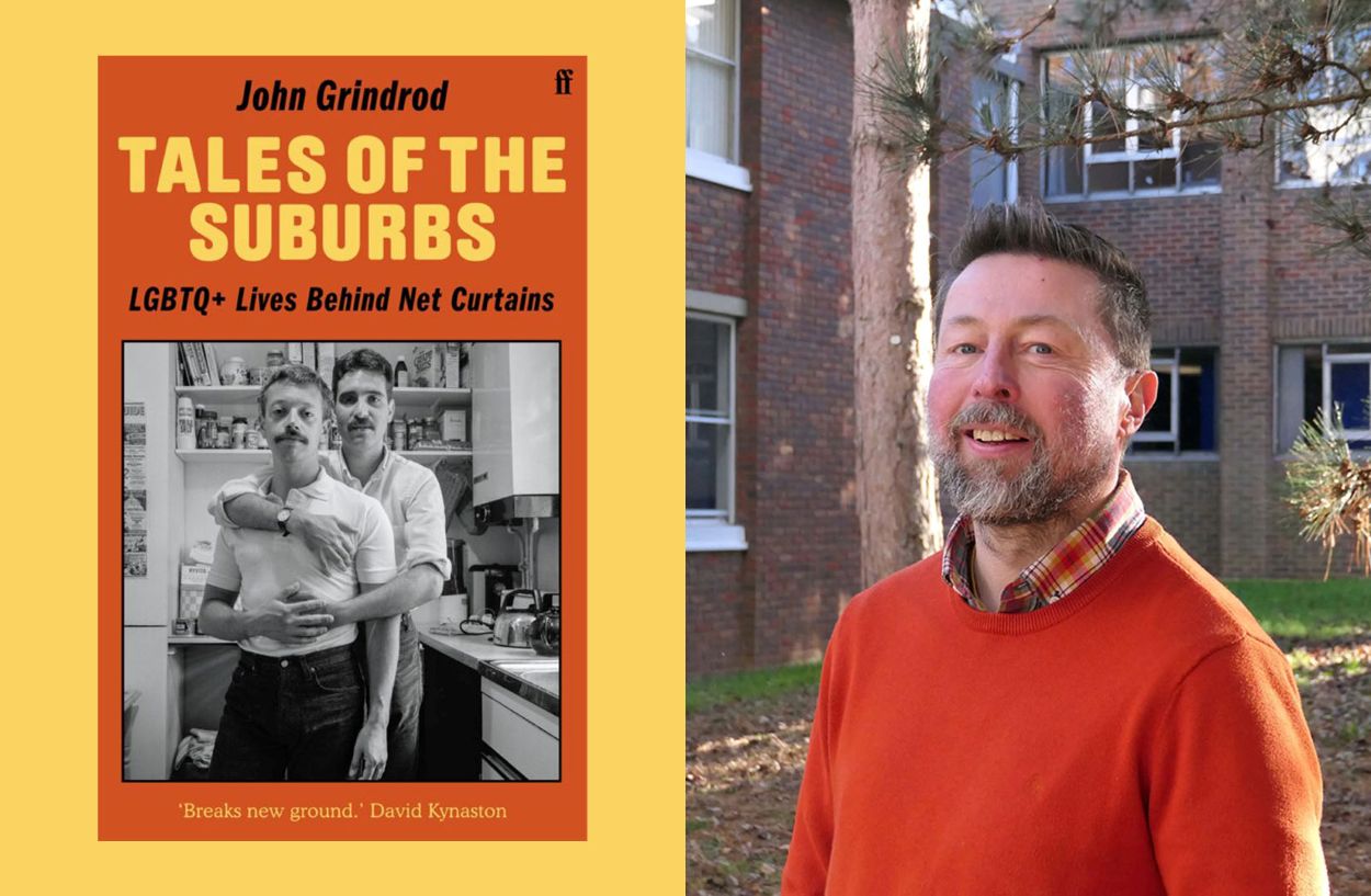 Tales of The Suburbs book cover and portrait of the author by Katie Belcher.